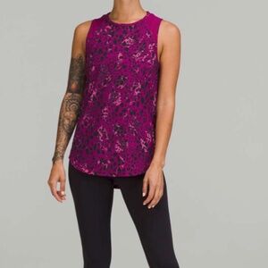 Lululemon Sculpt Tank Top Cheetah Camo Magenta Purple Multi / Magenta Purple 8
